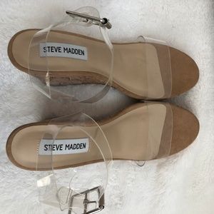 steve madden bloom clear wedge